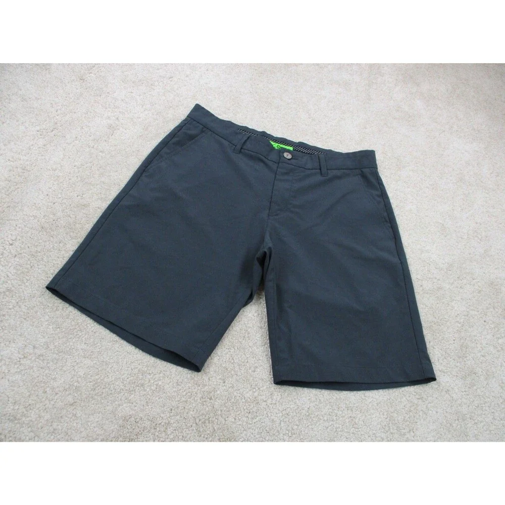 Primo Shorts Mens 32 Blue Performance Stretch Golf Chino Casual 9
